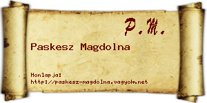 Paskesz Magdolna névjegykártya